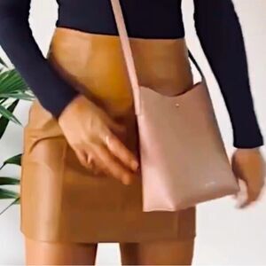 Anthropologie brand SAMARA adjustable crossbody vegan leather bag medium size